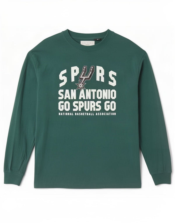 Zara Boys San Antonio Spurs Graphic Top Long Sleeve 13-14 Years Green