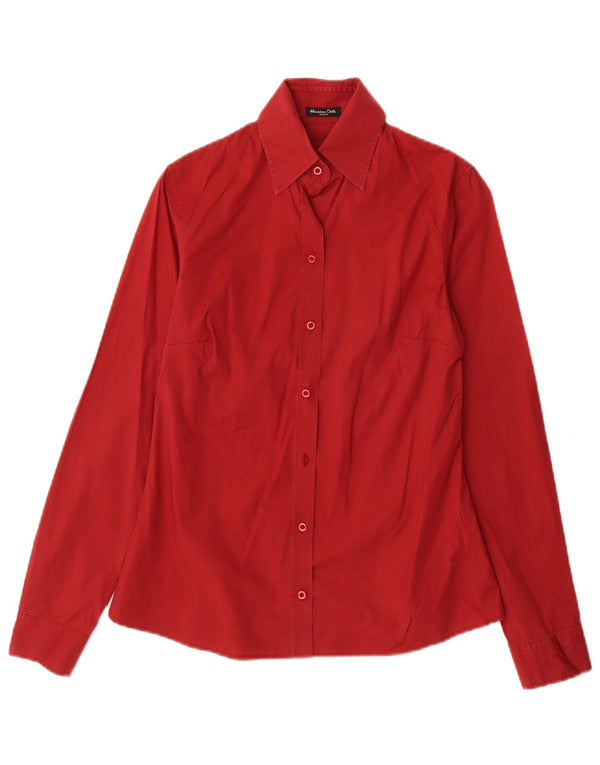 MASSIMO DUTTI Womens Shirt EU 38 Small Red