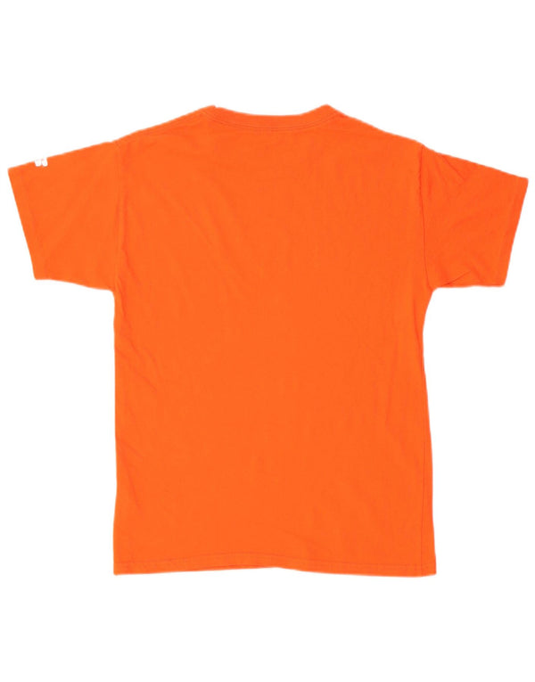 Russell Athletic Boys T-Shirt Top 11-12 Years Large Orange Cotton