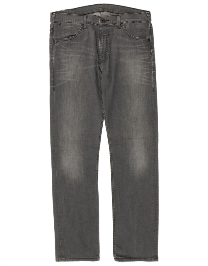 Levi's Mens Straight Jeans W36 L34 Grey Cotton