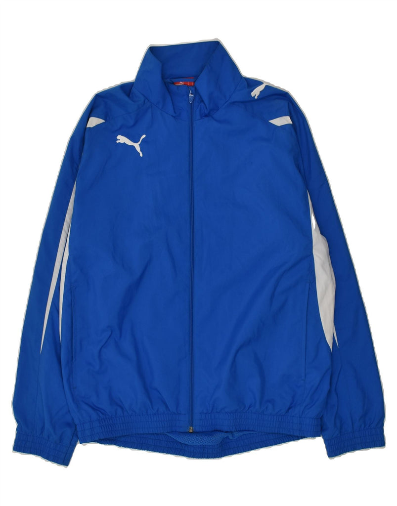 PUMA Mens Tracksuit Top Jacket Medium Blue Polyester | Vintage Puma | Thrift | Second-Hand Puma | Used Clothing | Messina Hembry 