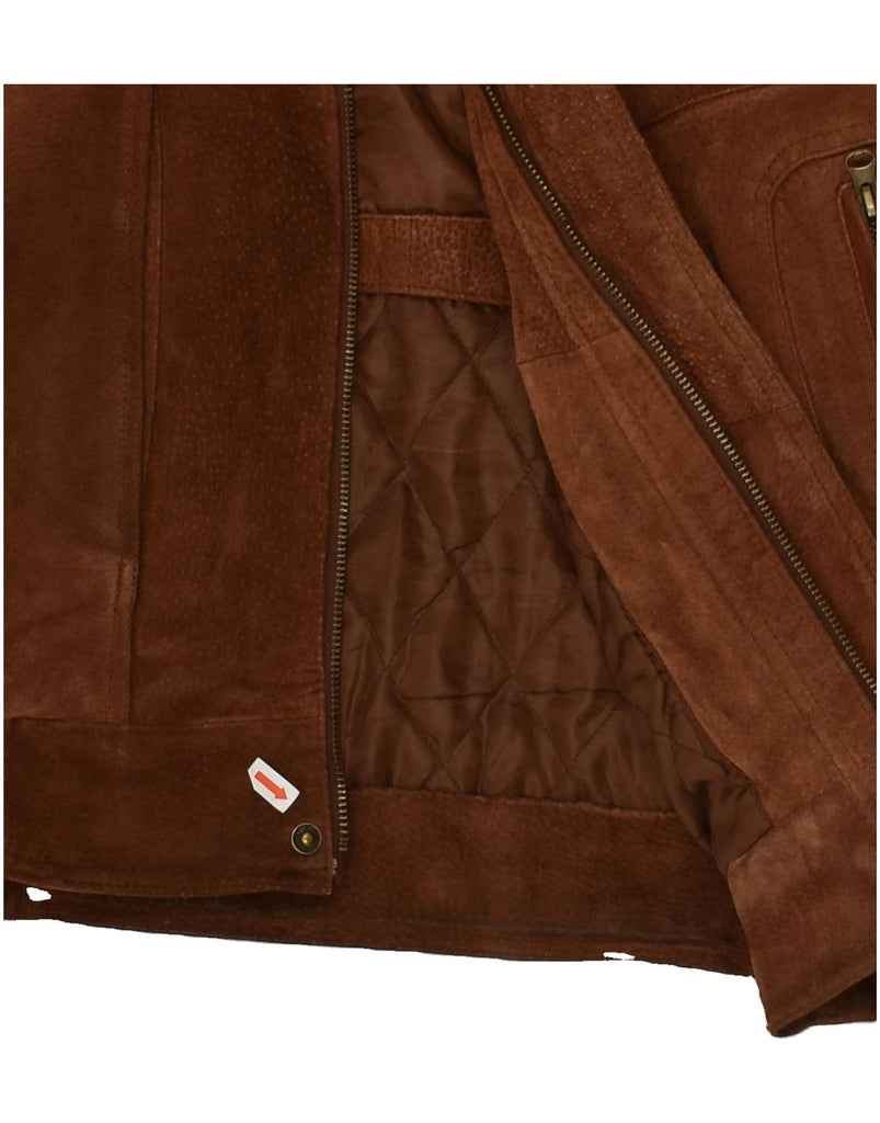 VINTAGE Mens Leather Jacket IT 54 2XL Brown Leather Vintage Vintage and Second-Hand Vintage from Messina Hembry 