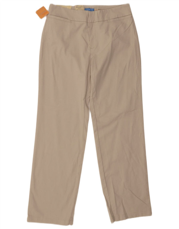 DOCKERS Womens Favorite Fit Casual Trousers US 12 Large W30 L31 Beige