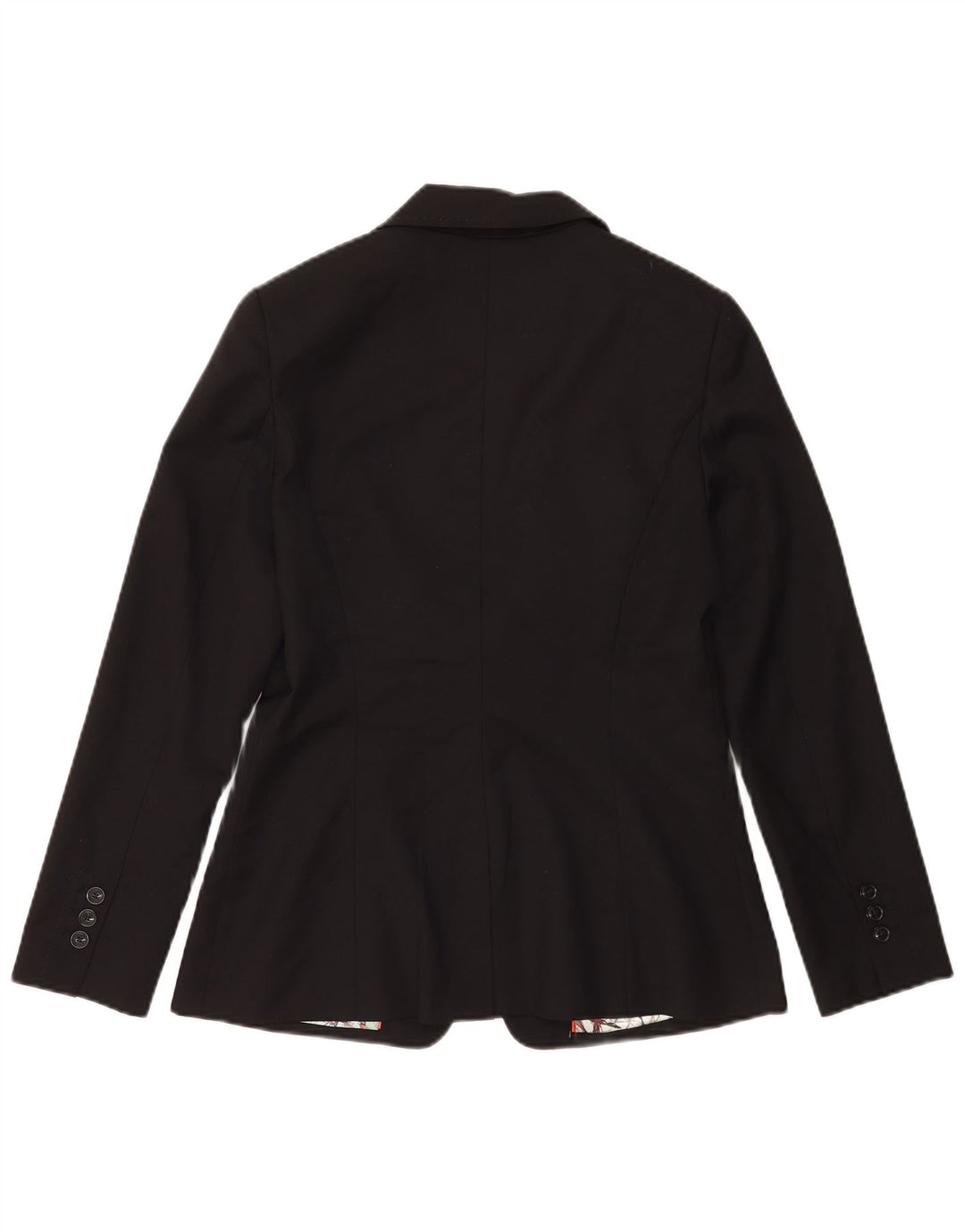 Ted Baker Womens 1 Button Blazer Jacket Size 3 Medium Black Wool