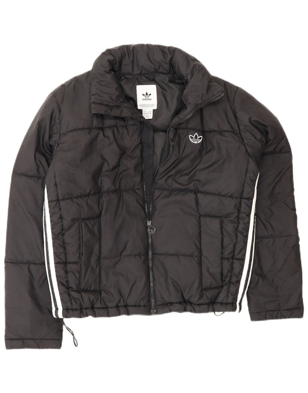 Adidas Womens Oversized Padded Jacket UK 10 Small Black Polyester