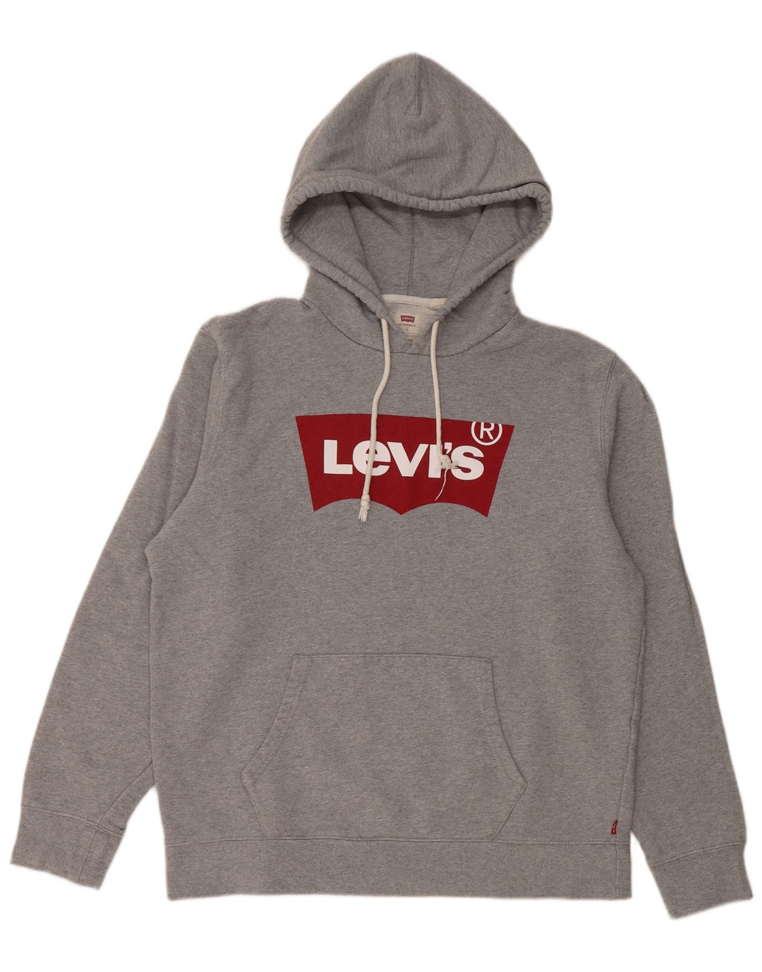 LEVI'S Mens Standard Standard Fit Graphic Hoodie Jumper Large Grey Cotton