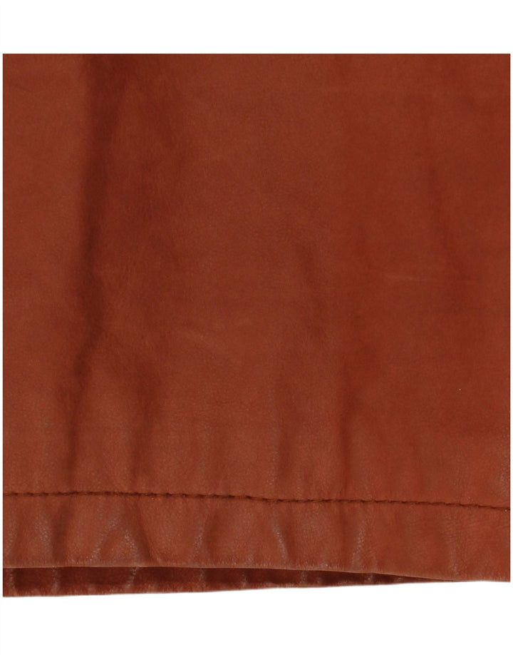 Dibi Mens Leather Jacket UK 42 XL Brown Leather