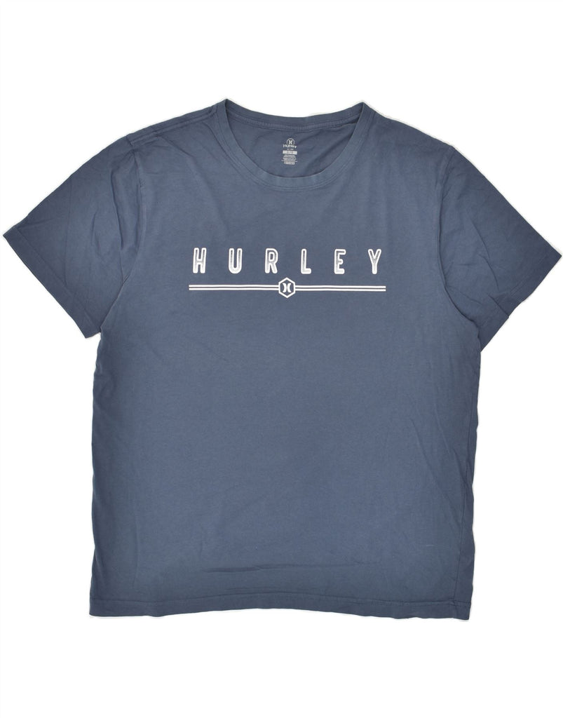 HURLEY Mens Graphic T-Shirt Top XL Navy Blue Cotton | Vintage Hurley | Thrift | Second-Hand Hurley | Used Clothing | Messina Hembry 