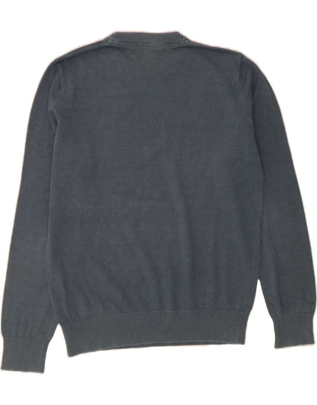 JACK & JONES Mens Graphic Crew Neck Jumper Sweater Large Navy Blue Cotton Vintage Jack & Jones and Second-Hand Jack & Jones from Messina Hembry 