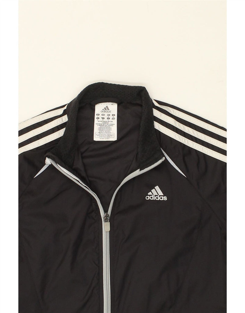 ADIDAS Womens Tracksuit Top Jacket UK 8 Small Black Polyamide Vintage Adidas and Second-Hand Adidas from Messina Hembry 