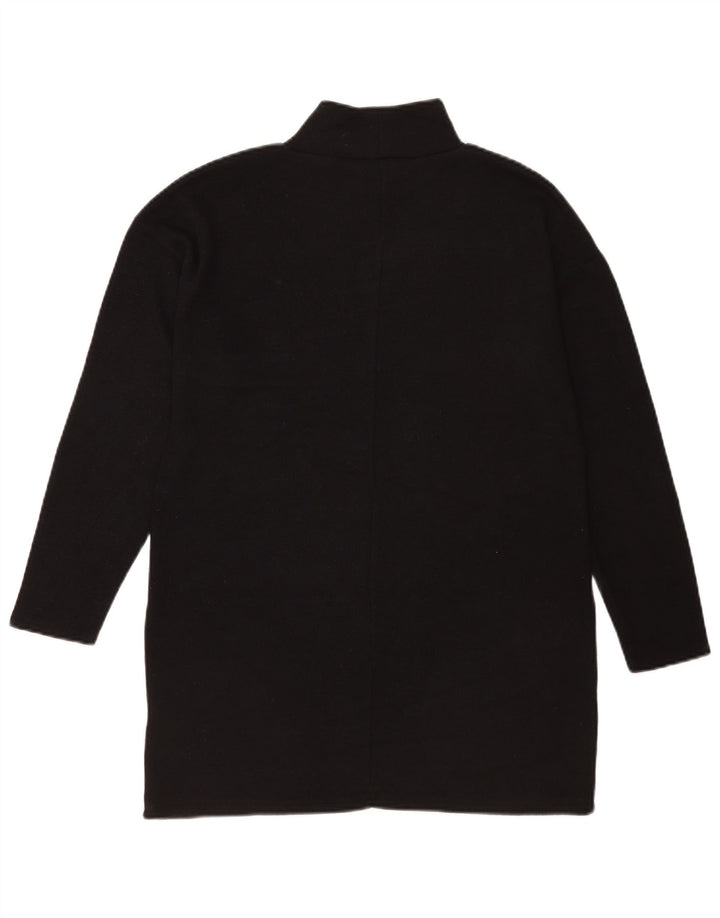 Zara Womens Long Sleeve Oversized Jumper Dress UK 10 Small Black Polyester