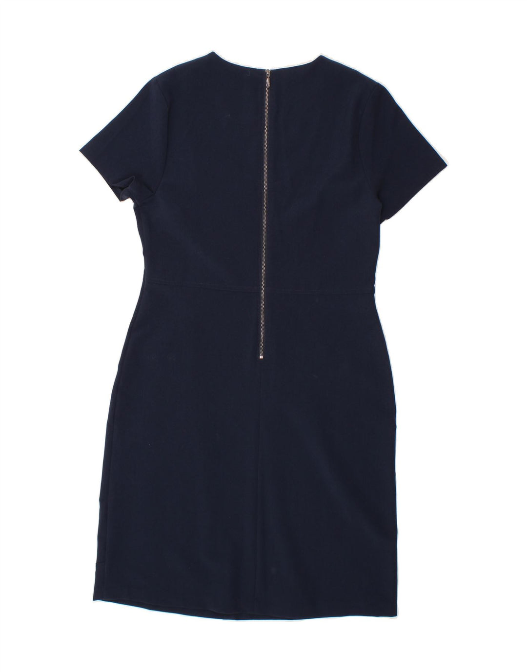 NEXT Womens Sheath Dress UK 12 Medium Navy Blue Polyester Vintage Next and Second-Hand Next from Messina Hembry 