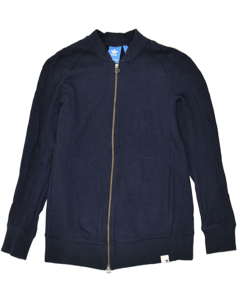 ADIDAS Mens Tracksuit Top Jacket Medium Navy Blue Cotton | Vintage Adidas | Thrift | Second-Hand Adidas | Used Clothing | Messina Hembry 