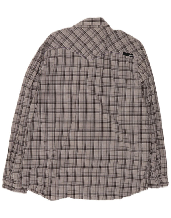 Vans Mens Shirt 2XL Grey Check Cotton