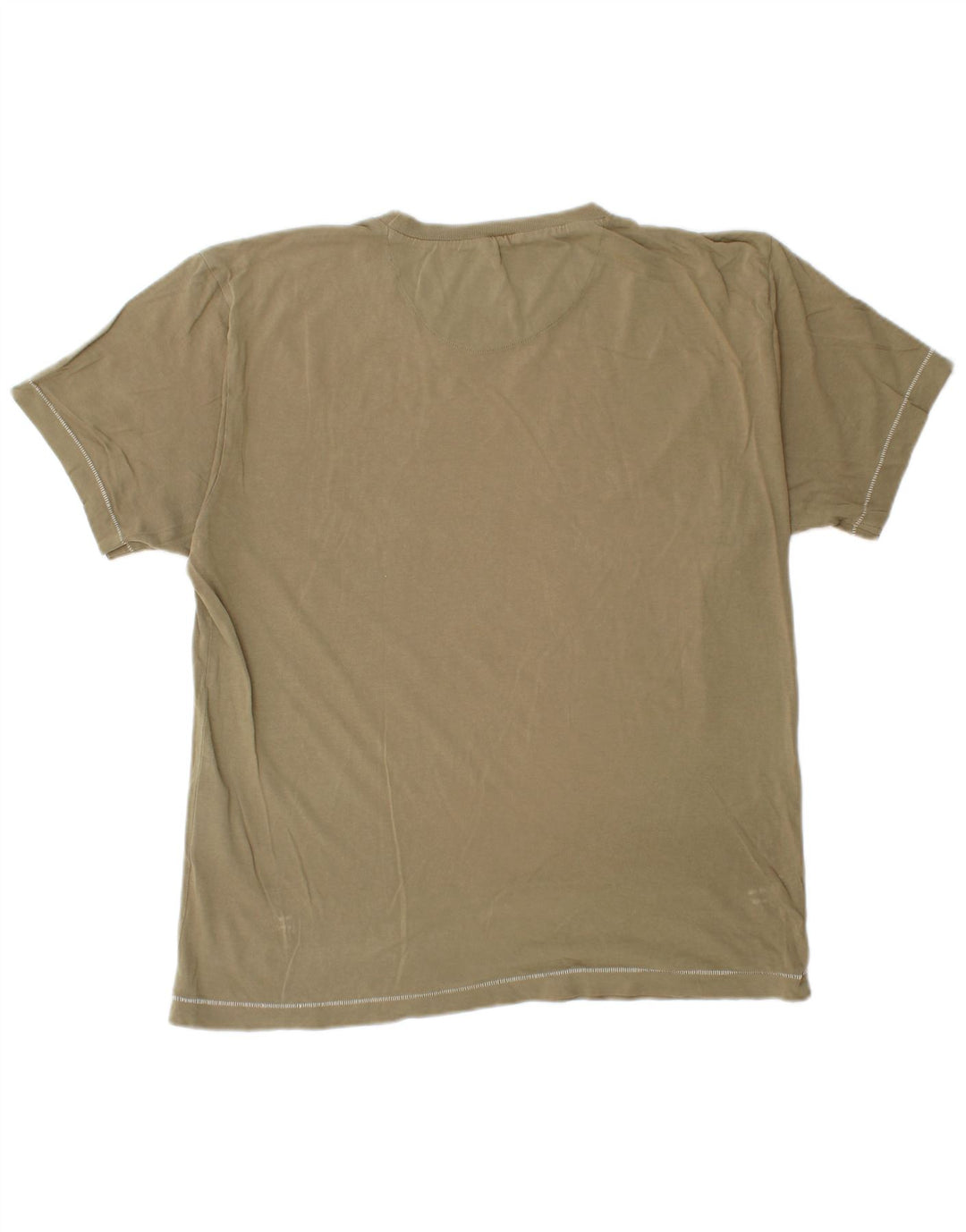 Champion Mens Hawaii Graphic T-Shirt Top Medium Khaki Cotton