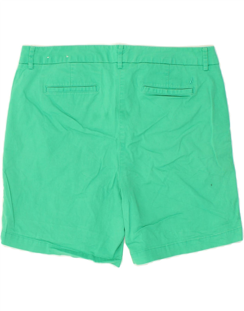 NAUTICA Womens Chino Shorts US 10 Large W34  Green Cotton | Vintage Nautica | Thrift | Second-Hand Nautica | Used Clothing | Messina Hembry 