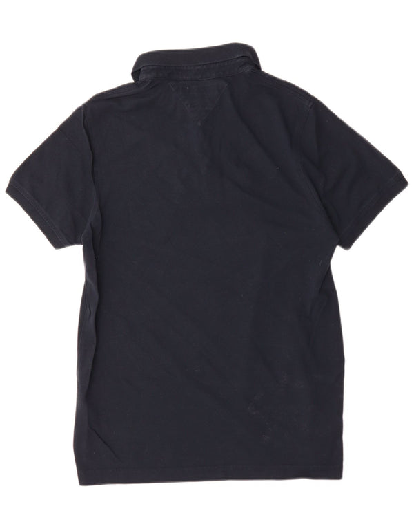 Tommy Hilfiger Mens Slim Fit Polo Shirt Medium Navy Blue Cotton