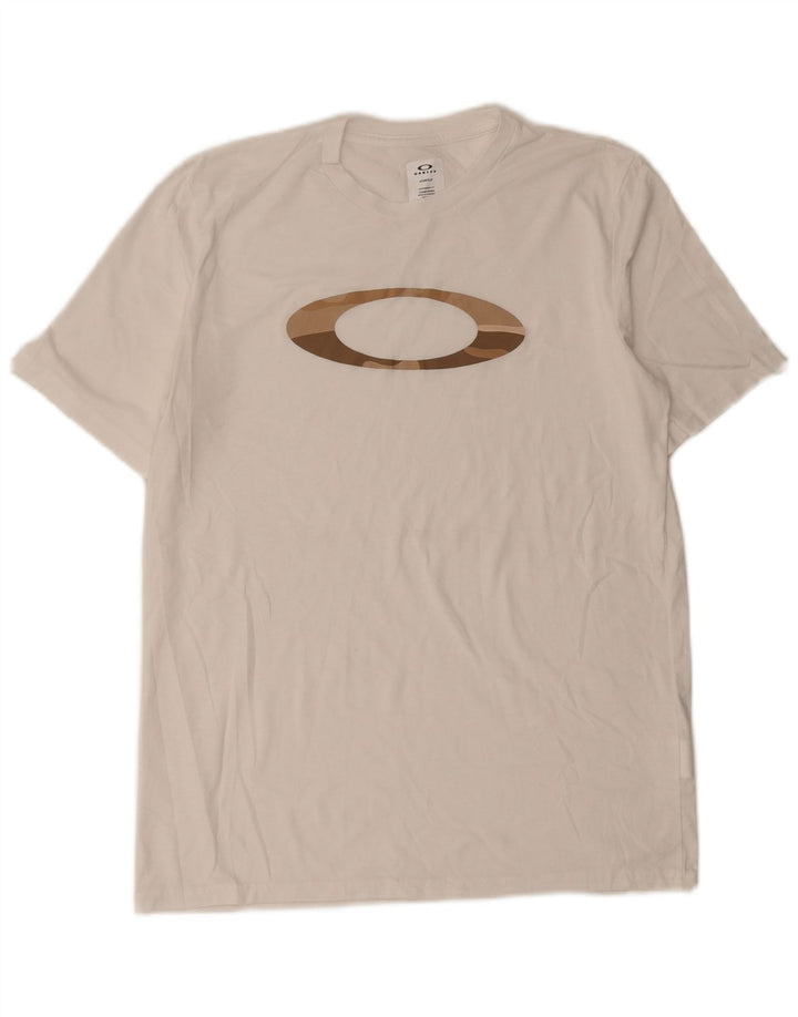 Oakley Mens Graphic T-Shirt Top Large White