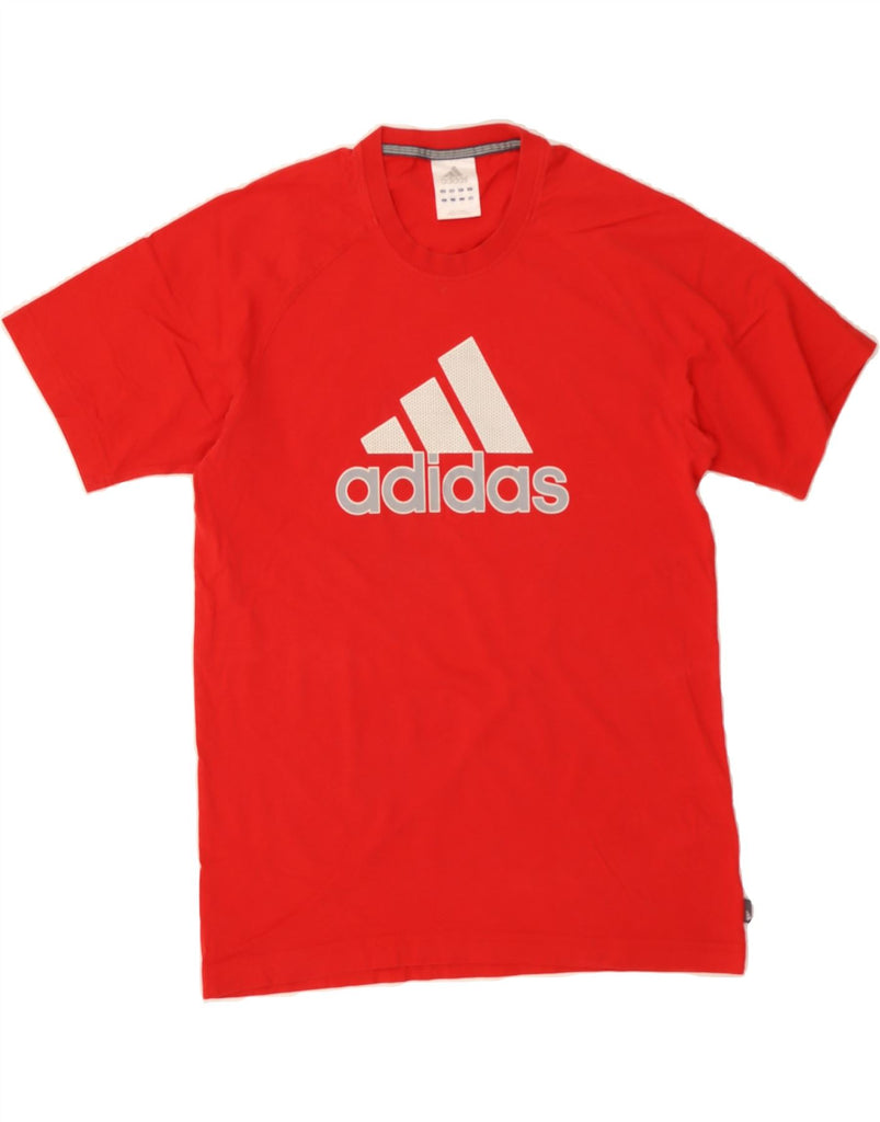 ADIDAS Mens Graphic T-Shirt Top Small Red Cotton Vintage Adidas and Second-Hand Adidas from Messina Hembry 