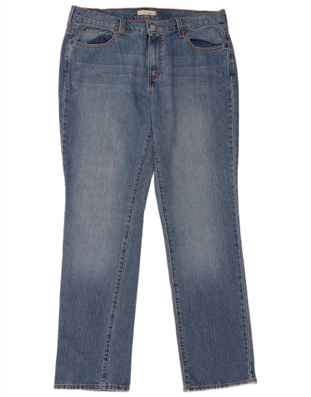 Levi's Womens 505 Straight Jeans US 12 Large W36 L33 Blue Cotton