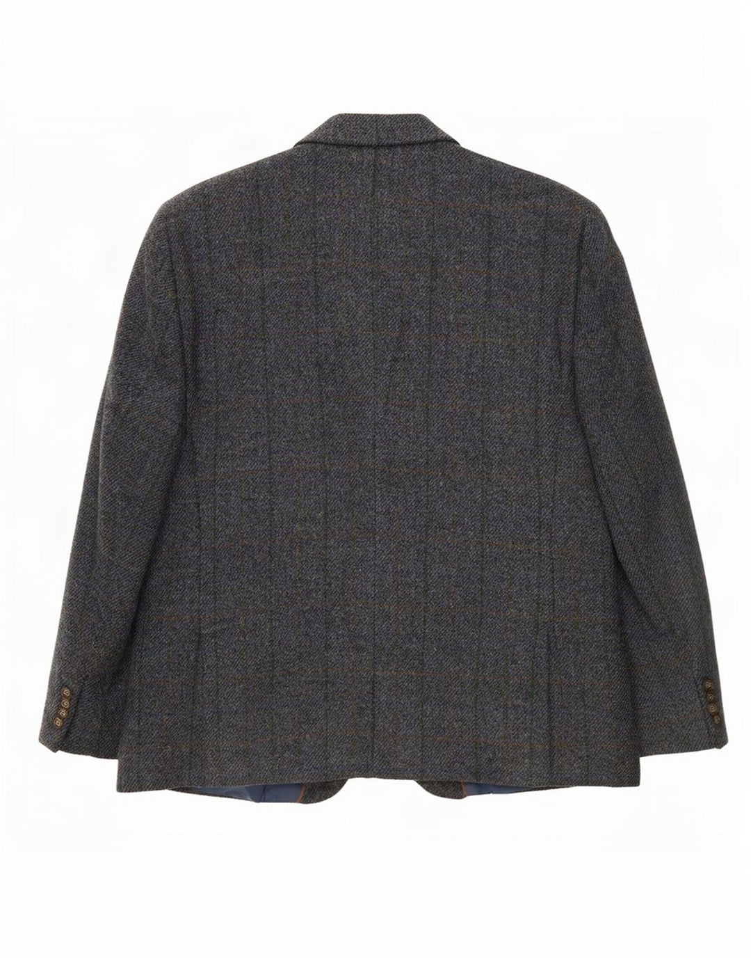 Harris Tweed Mens 2 Button Blazer Jacket IT 52 XL Grey Check Wool