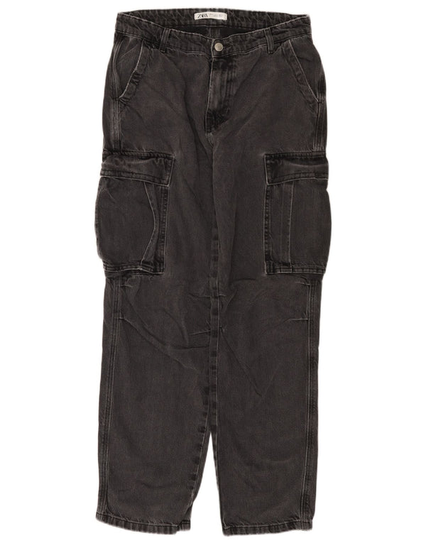 Zara Mens Cargo Straight Jeans EU 40 Medium W31 L31 Grey