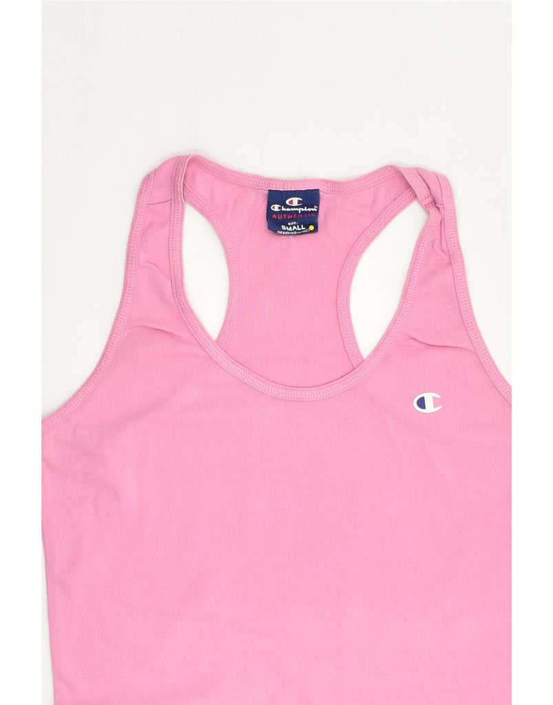 CHAMPION Womens Vest Top UK 10 Small Pink | Vintage Champion | Thrift | Second-Hand Champion | Used Clothing | Messina Hembry 