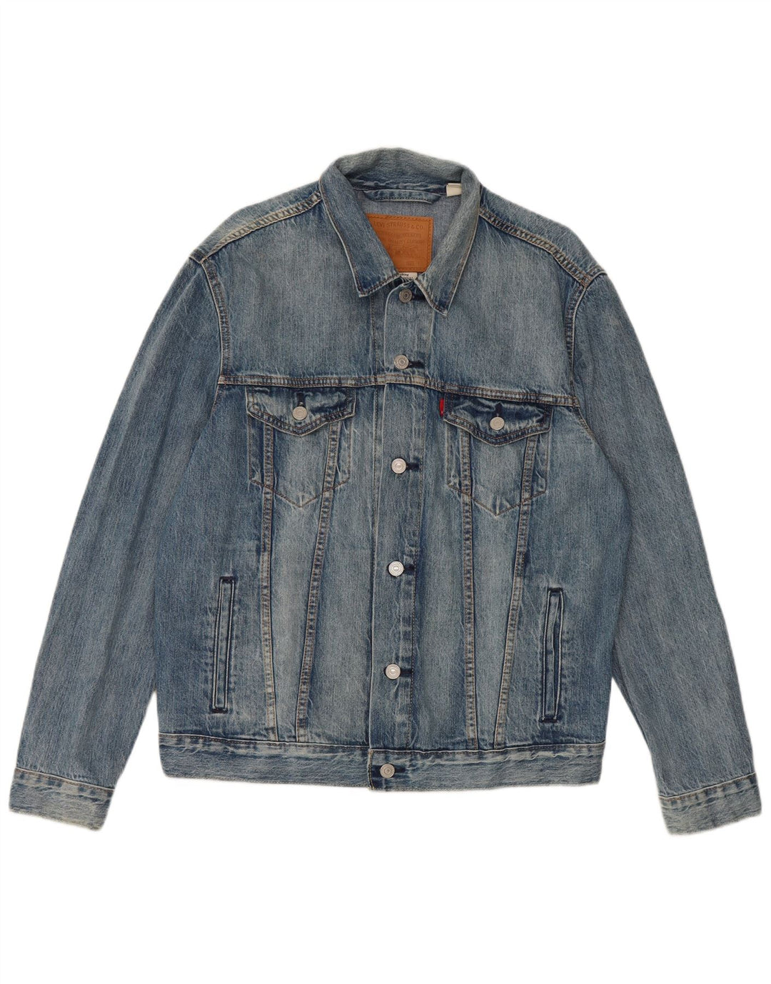 Levi's Mens Denim Jacket UK 40 Large Blue Cotton