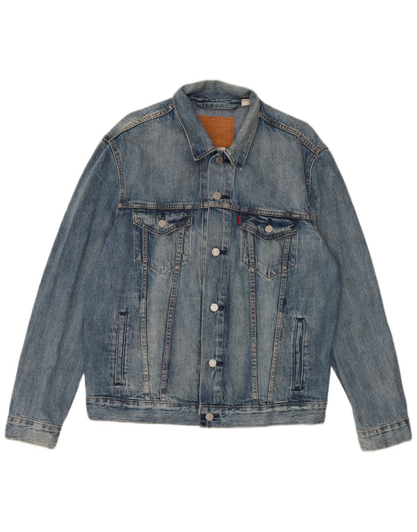 Levi's Mens Denim Jacket UK 40 Large Blue Cotton