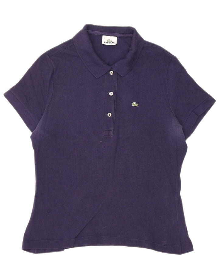 Lacoste Womens Polo Shirt Size 42 Large Navy Blue