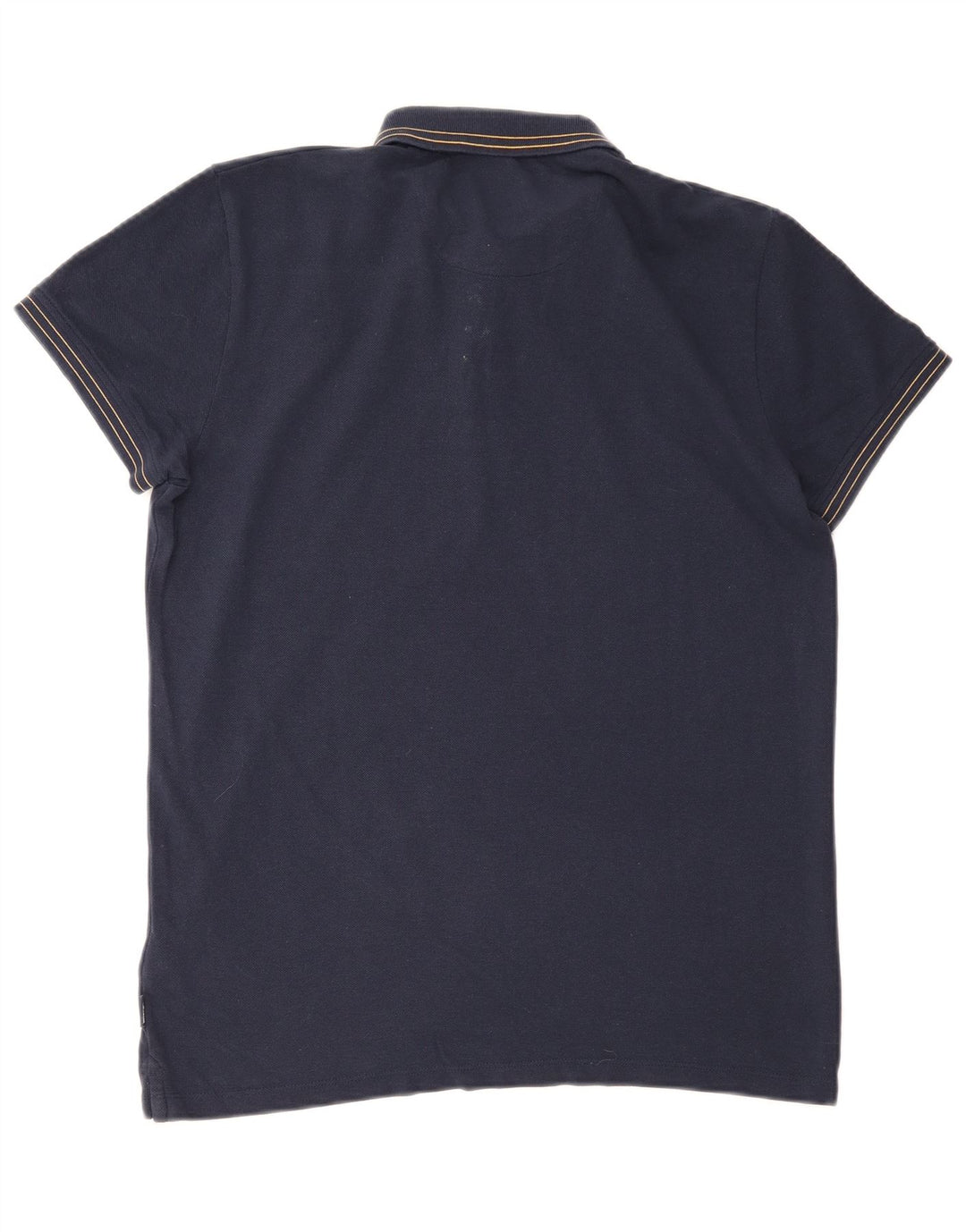 Wrangler Mens Polo Shirt Large Navy Blue Cotton