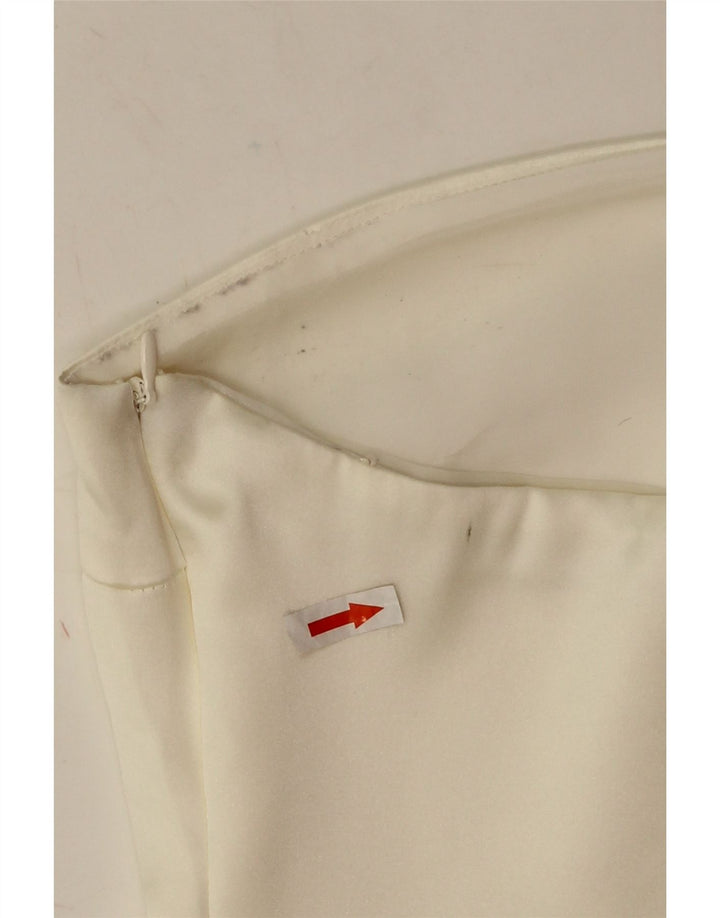 Zara Womens Crop Strapless Top UK 12 Medium White Polyester