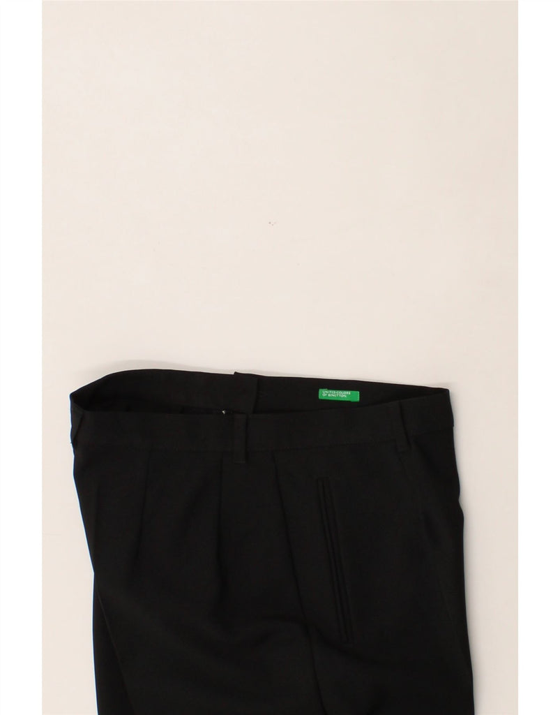 BENETTON Womens Tapered Suit Trousers IT 42 Medium W28 L29 Black Polyester Vintage Benetton and Second-Hand Benetton from Messina Hembry 