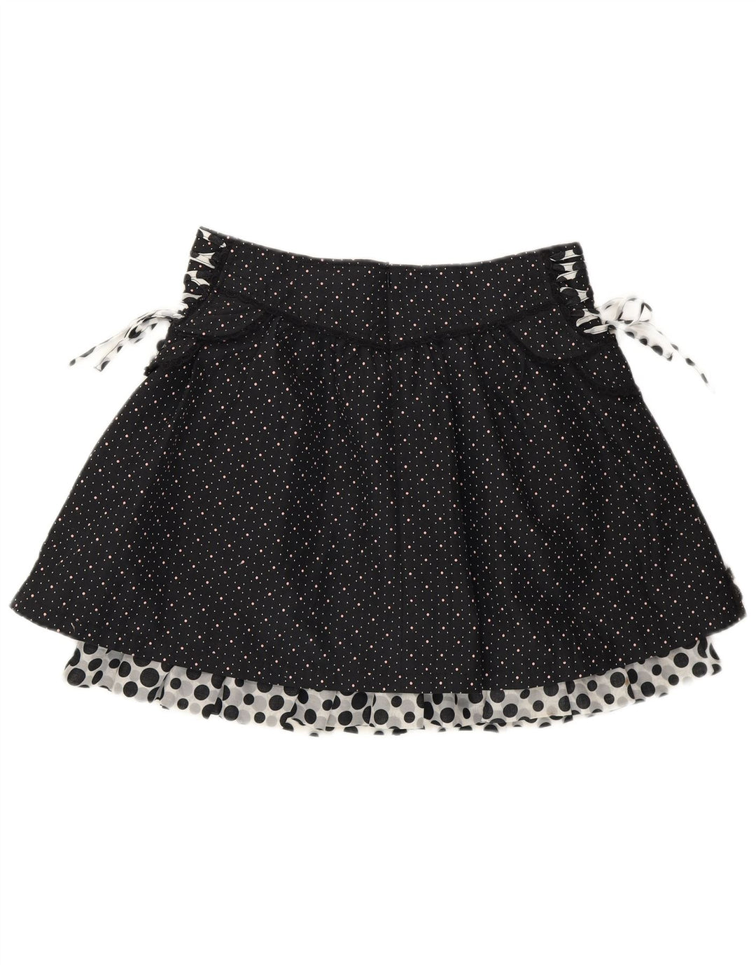 A.YILIAN Womens Mini Skirt Large W30  Black Spotted
