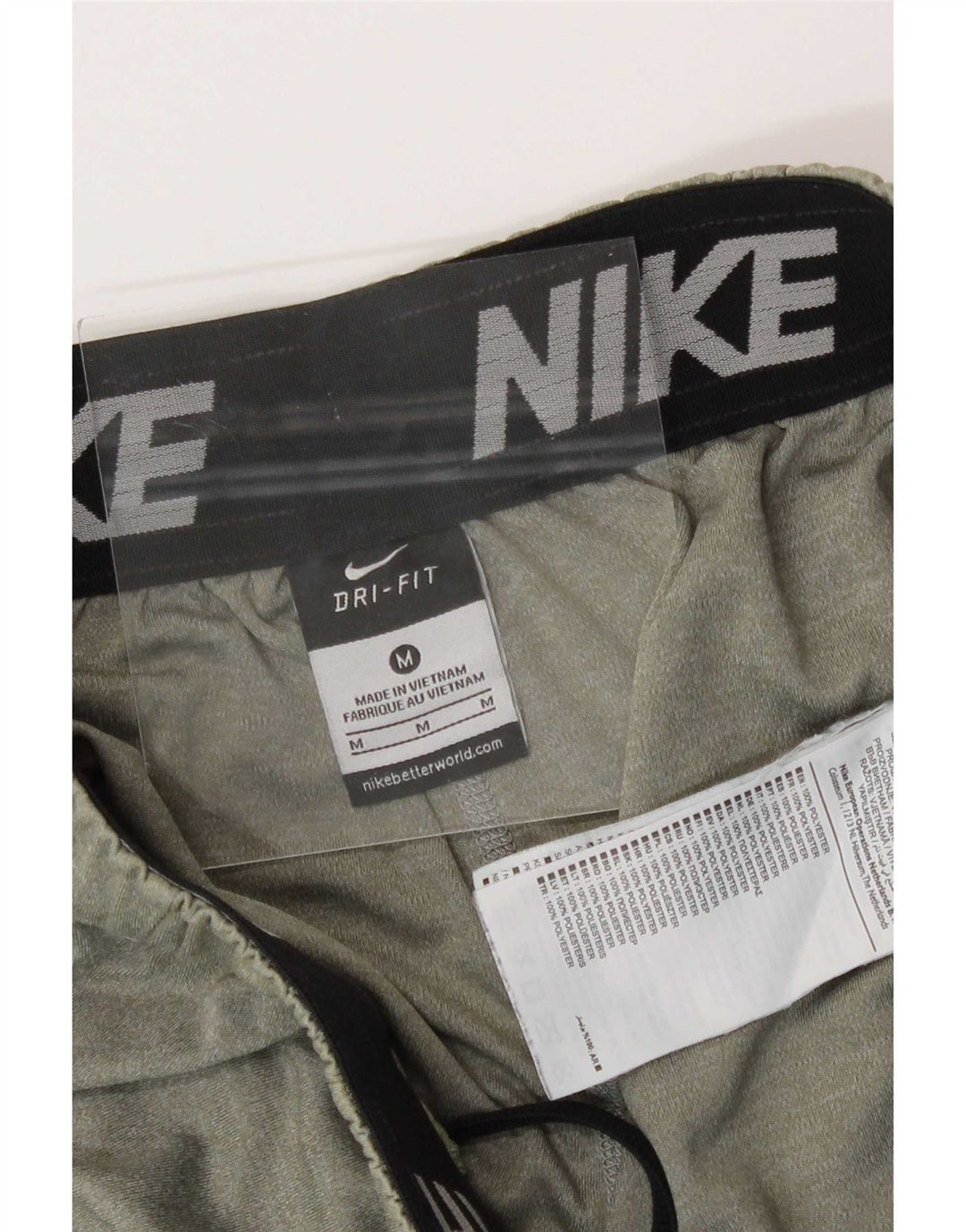 Nike Mens Dri Fit Sport Shorts Medium Khaki Polyester