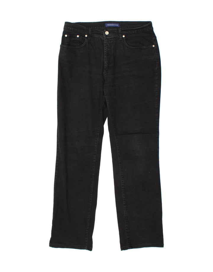 TRUSSARDI Womens Straight Jeans W32 L32  Black Cotton Vintage Trussardi and Second-Hand Trussardi from Messina Hembry 