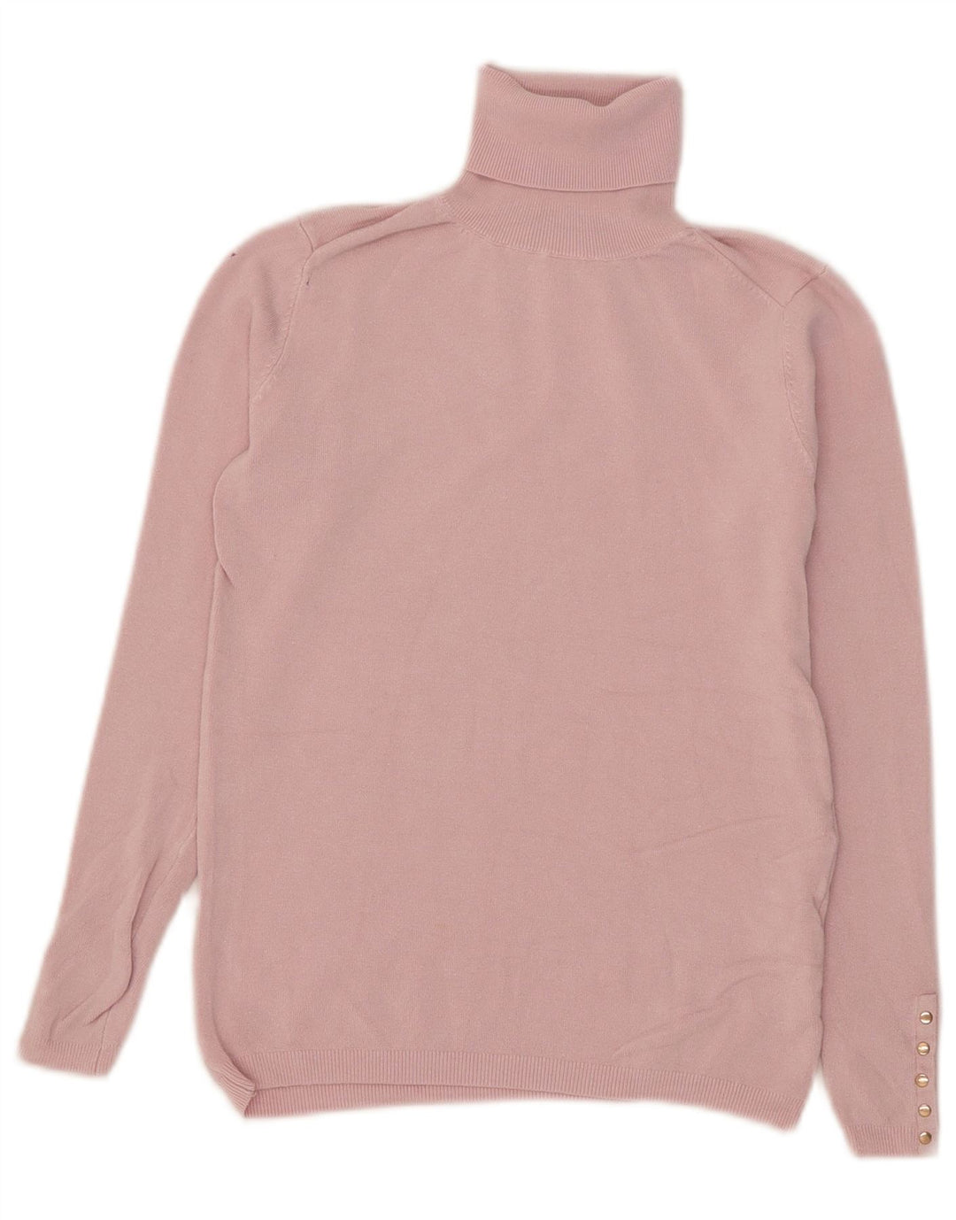 Zara Womens Roll Neck Jumper Sweater UK 10 Small Pink Viscose