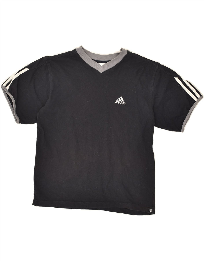 ADIDAS Girls T-Shirt Top 14-15 Years Black Cotton | Vintage Adidas | Thrift | Second-Hand Adidas | Used Clothing | Messina Hembry 