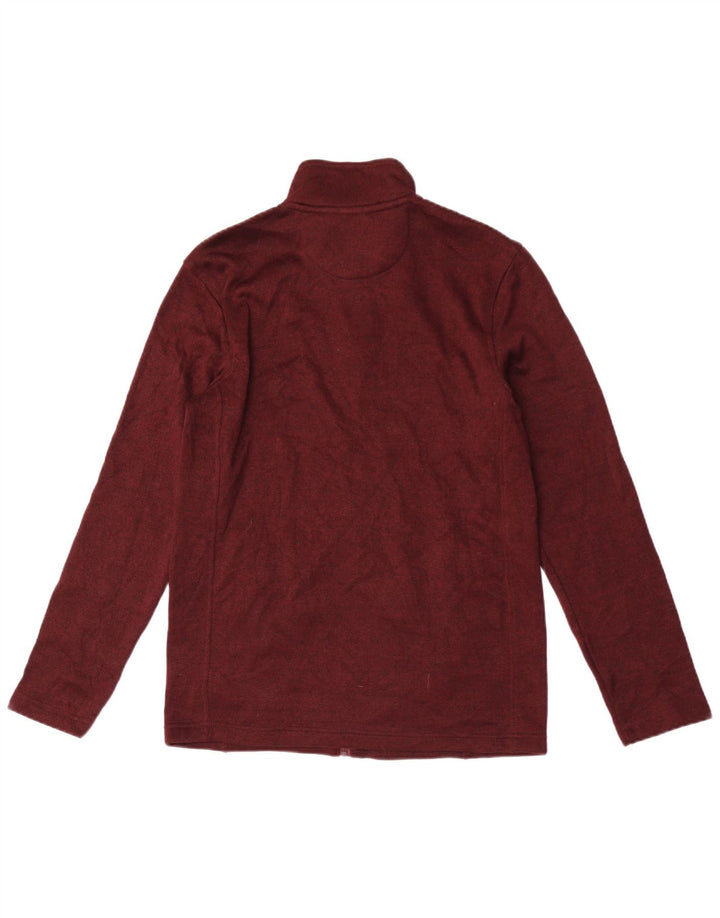Chaps Mens Tracksuit Top Jacket Small Burgundy Polyester