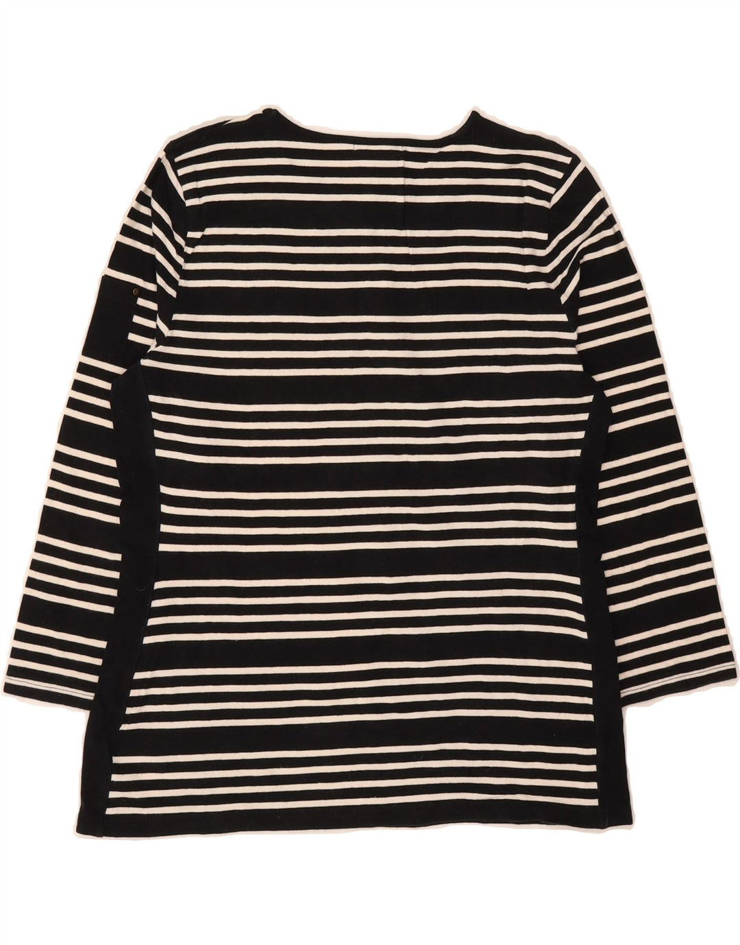 CHAPS Womens Top 3/4 Sleeve UK 14 Large Black Striped Cotton Vintage Chaps and Second-Hand Chaps from Messina Hembry 