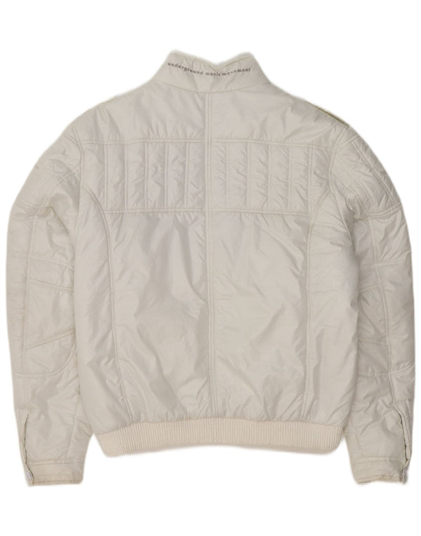 UMM Mens Military Padded Jacket UK 42 XL White Polyester