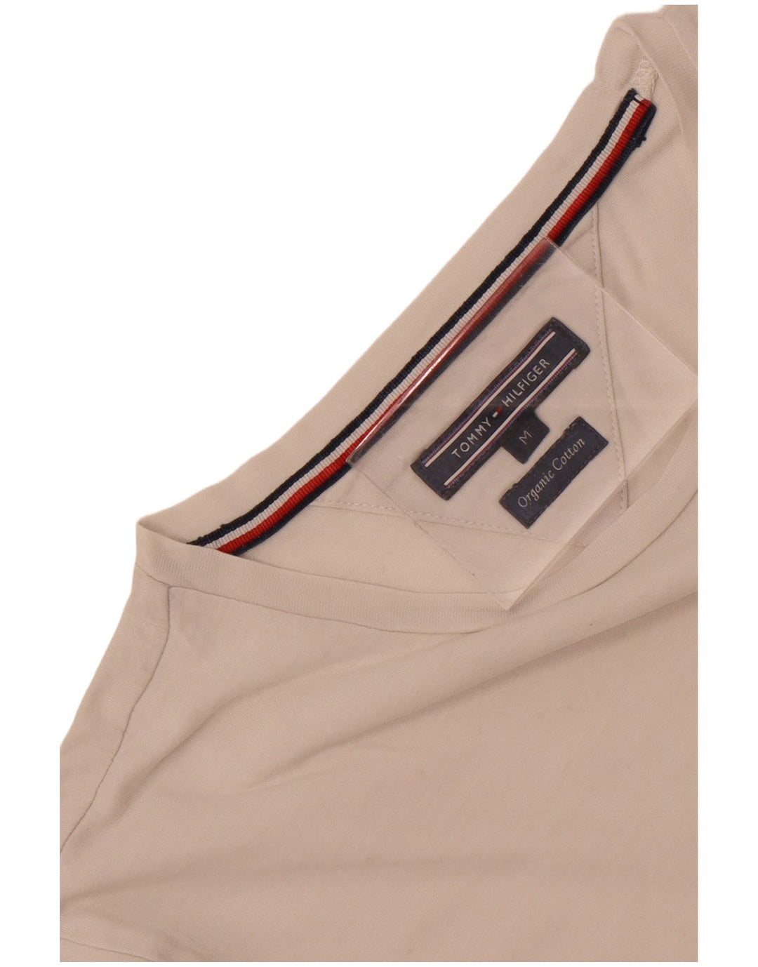 Tommy Hilfiger Mens Graphic T-Shirt Top Medium White Cotton