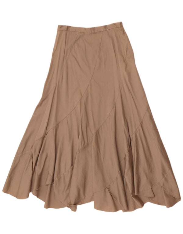 Ferre Womens A-Line Skirt Medium W28 Beige Cotton
