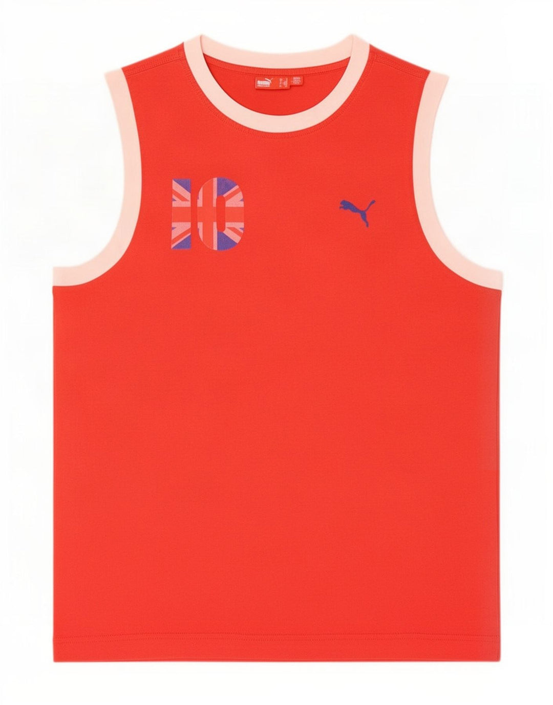 Puma Mens Graphic Vest Top Medium Red Colourblock