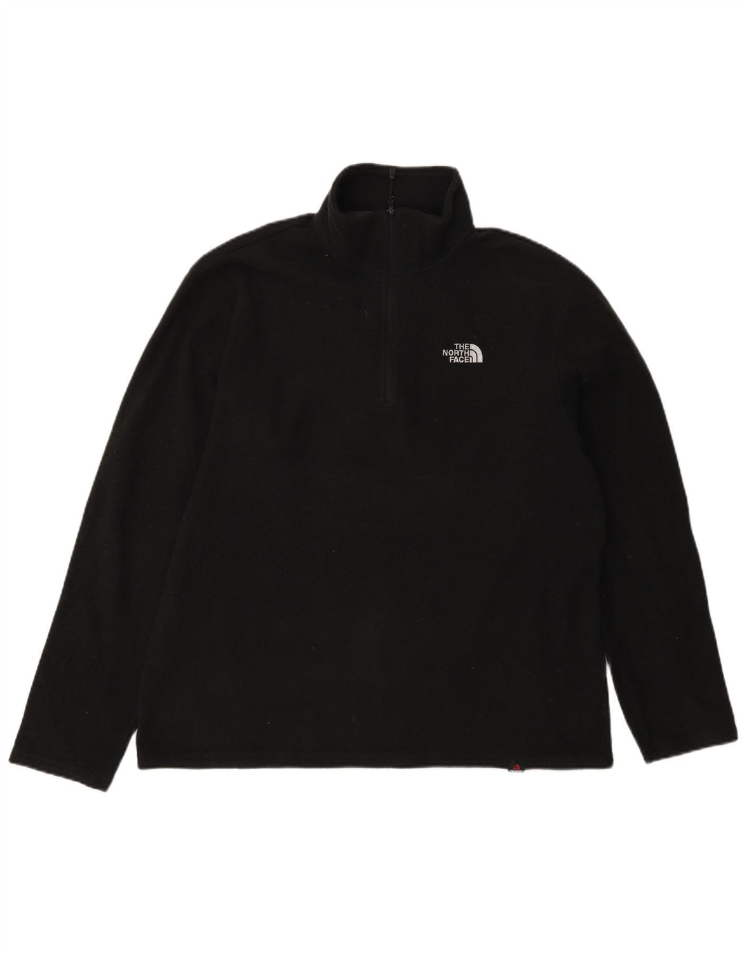 The North Face Mens Zip Neck Fleece Jumper Medium Black Polyester