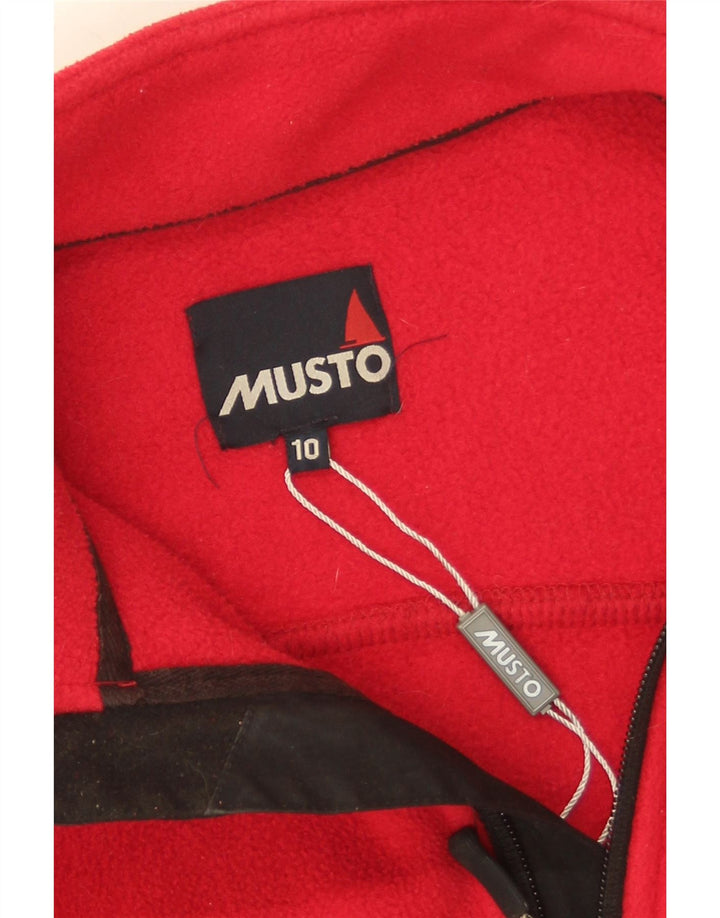 Musto Womens Polartec Fleece Jacket UK 10 Small Red Polyester