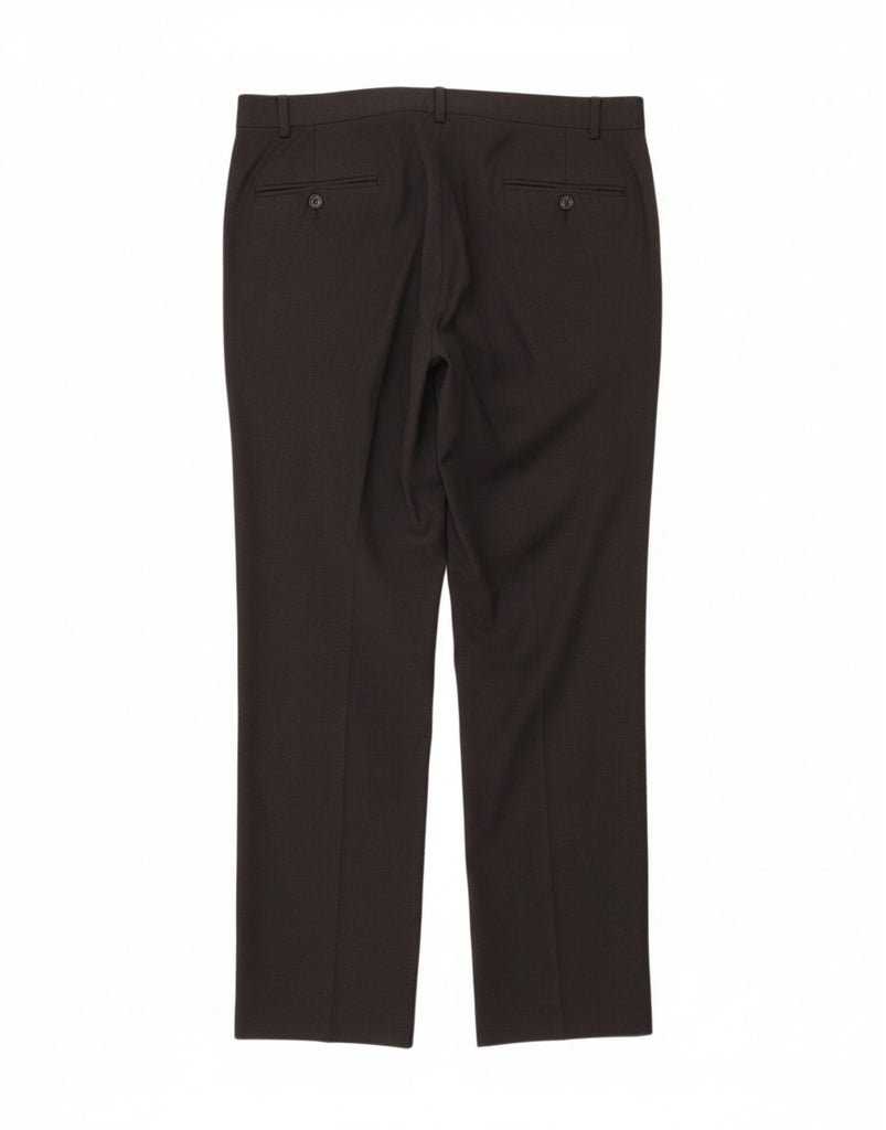 BROOKS BROTHERS Mens Fitzgerald Straight Suit Trousers W34 L31 Black Wool Vintage Brooks Brothers and Second-Hand Brooks Brothers from Messina Hembry 