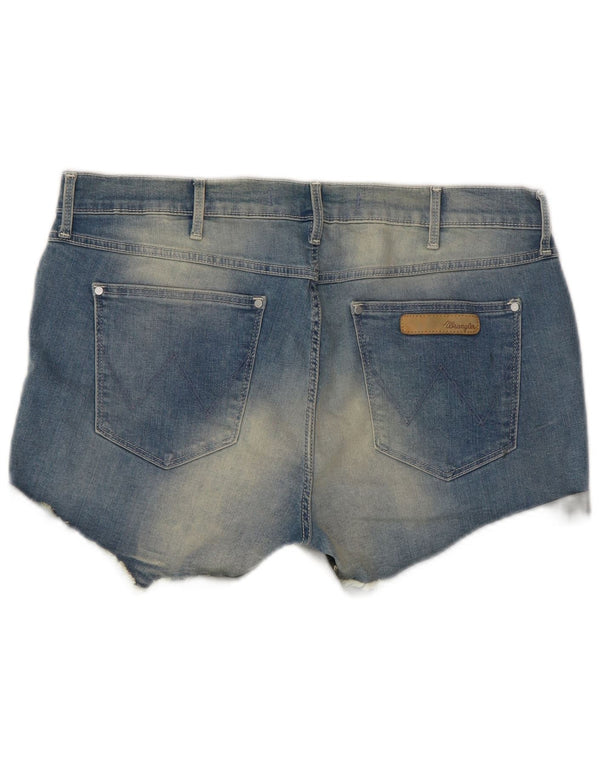 Wrangler Womens Denim Shorts W32 Large Blue Cotton