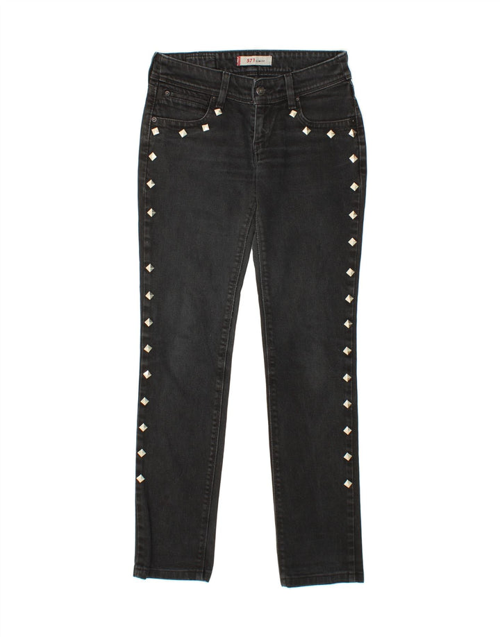 LEVI'S Womens 571 Slim Jeans W29 L34 Navy Blue Cotton Vintage Levi's and Second-Hand Levi's from Messina Hembry 