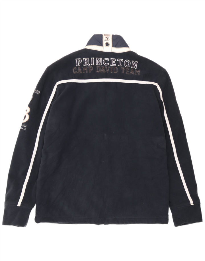 Camp David Mens Graphic Bomber Jacket UK 40 Large Navy Blue Colourblock